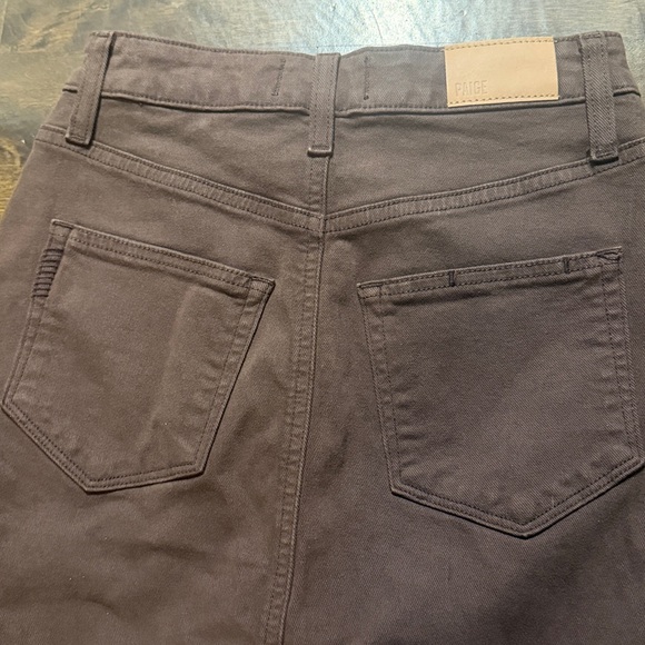 PAIGE Dark Brown Denim Skirt Size 23 - Picture 7 of 9